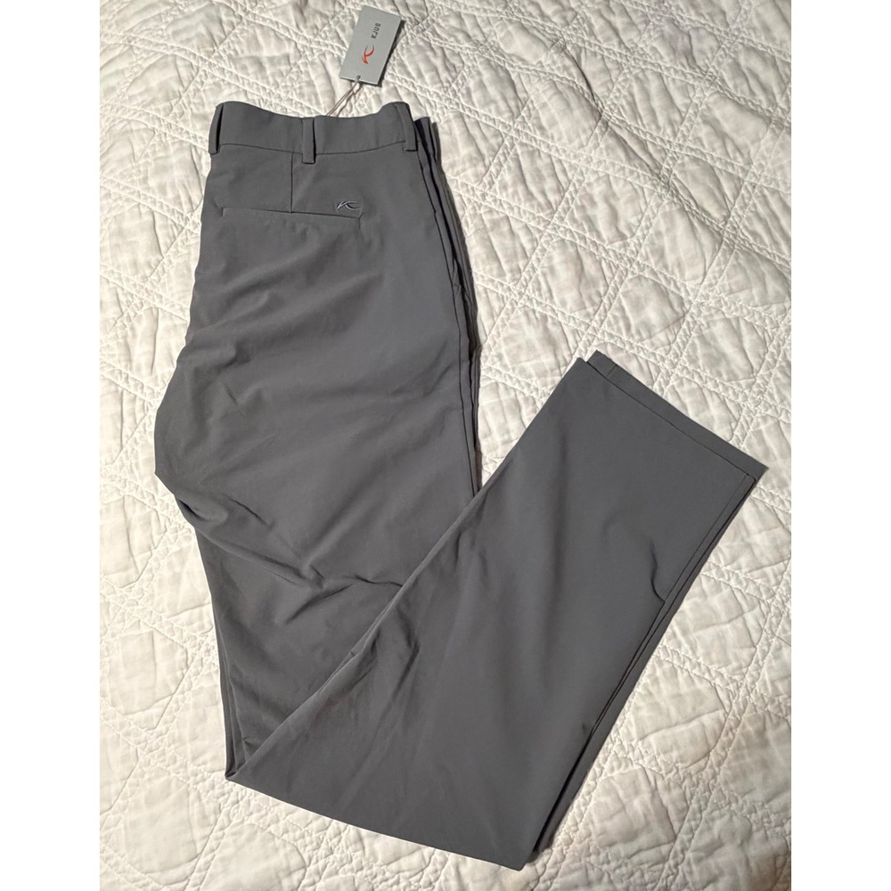 KJUS Men Ike Pants Grey Technical Golf Trousers MG20-901 Size 52L Long NWT